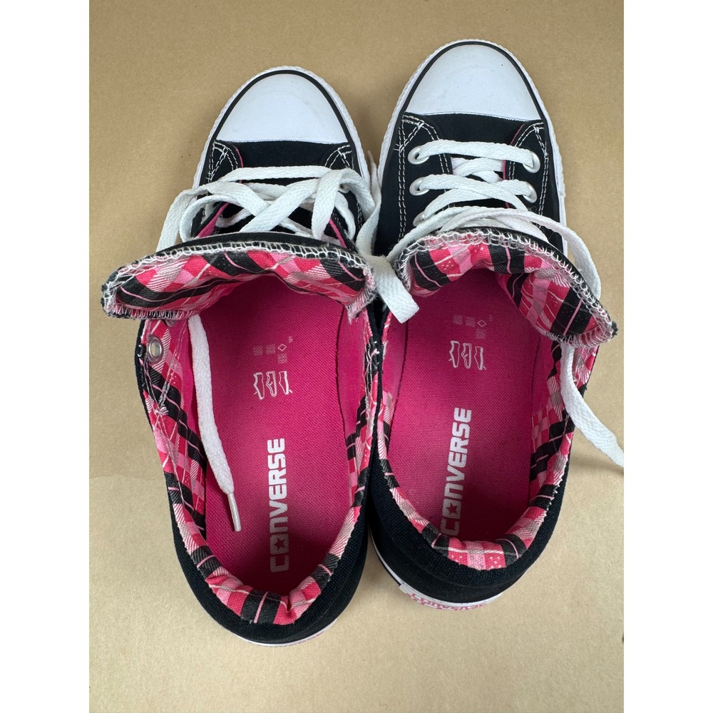 Converse Chuck Taylor All Star Womens 9 Madison Black Pink Plaid Padded Collar - Picture 6 of 8